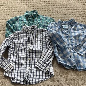 Crewcuts Kids Plaid Button Down Shirts - Blue, Green, Gray